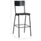 vidaXL - Barstoelen - 2 - st - massief - multiplex - staal - zwart