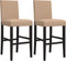 vidaXL - Barstoelen - 2 - st - massief - rubberhout - en - kunstleer