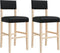 vidaXL - Barstoelen - 2 - st - massief - rubberhout - en - kunstleer