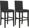 vidaXL - Barstoelen - 2 - st - massief - rubberhout - en - kunstleer