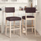 vidaXL - Barstoelen - 2 - st - massief - rubberhout - en - kunstleer