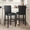 vidaXL - Barstoelen - 2 - st - massief - rubberhout - en - kunstleer