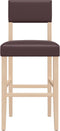 vidaXL - Barstoelen - 2 - st - massief - rubberhout - en - kunstleer