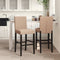 vidaXL - Barstoelen - 2 - st - massief - rubberhout - en - kunstleer