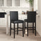 vidaXL - Barstoelen - 2 - st - massief - rubberhout - en - kunstleer