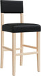 vidaXL - Barstoelen - 2 - st - massief - rubberhout - en - kunstleer