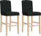 vidaXL - Barstoelen - 2 - st - massief - rubberhout - en - stof