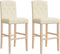 vidaXL - Barstoelen - 2 - st - massief - rubberhout - en - stof