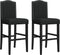 vidaXL - Barstoelen - 2 - st - massief - rubberhout - en - stof