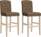 vidaXL - Barstoelen - 2 - st - massief - rubberhout - en - stof