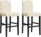 vidaXL - Barstoelen - 2 - st - massief - rubberhout - en - stof