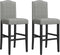vidaXL - Barstoelen - 2 - st - massief - rubberhout - en - stof