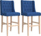 vidaXL - Barstoelen - 2 - st - massief - rubberhout - en - stof