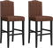 vidaXL - Barstoelen - 2 - st - massief - rubberhout - en - stof