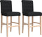 vidaXL - Barstoelen - 2 - st - massief - rubberhout - en - stof