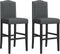vidaXL - Barstoelen - 2 - st - massief - rubberhout - en - stof