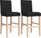 vidaXL - Barstoelen - 2 - st - massief - rubberhout - en - stof