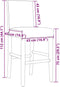 vidaXL - Barstoelen - 2 - st - massief - rubberhout - en - stof