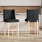 vidaXL - Barstoelen - 2 - st - massief - rubberhout - en - stof
