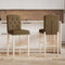 vidaXL - Barstoelen - 2 - st - massief - rubberhout - en - stof