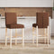 vidaXL - Barstoelen - 2 - st - massief - rubberhout - en - stof