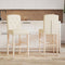vidaXL - Barstoelen - 2 - st - massief - rubberhout - en - stof