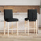 vidaXL - Barstoelen - 2 - st - massief - rubberhout - en - stof