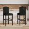 vidaXL - Barstoelen - 2 - st - massief - rubberhout - en - stof