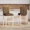 vidaXL - Barstoelen - 2 - st - massief - rubberhout - en - stof