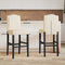 vidaXL - Barstoelen - 2 - st - massief - rubberhout - en - stof