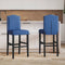vidaXL - Barstoelen - 2 - st - massief - rubberhout - en - stof