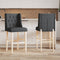 vidaXL - Barstoelen - 2 - st - massief - rubberhout - en - stof