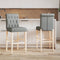 vidaXL - Barstoelen - 2 - st - massief - rubberhout - en - stof