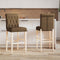 vidaXL - Barstoelen - 2 - st - massief - rubberhout - en - stof