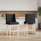 vidaXL - Barstoelen - 2 - st - massief - rubberhout - en - stof