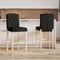 vidaXL - Barstoelen - 2 - st - massief - rubberhout - en - stof