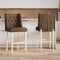 vidaXL - Barstoelen - 2 - st - massief - rubberhout - en - stof