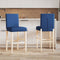 vidaXL - Barstoelen - 2 - st - massief - rubberhout - en - stof