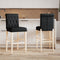 vidaXL - Barstoelen - 2 - st - massief - rubberhout - en - stof
