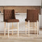 vidaXL - Barstoelen - 2 - st - massief - rubberhout - en - stof