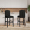 vidaXL - Barstoelen - 2 - st - massief - rubberhout - en - stof