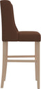 vidaXL - Barstoelen - 2 - st - massief - rubberhout - en - stof