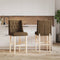 vidaXL - Barstoelen - 2 - st - massief - rubberhout - en - stof