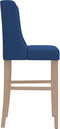 vidaXL - Barstoelen - 2 - st - massief - rubberhout - en - stof