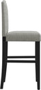 vidaXL - Barstoelen - 2 - st - massief - rubberhout - en - stof