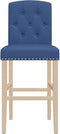 vidaXL - Barstoelen - 2 - st - massief - rubberhout - en - stof