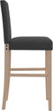 vidaXL - Barstoelen - 2 - st - massief - rubberhout - en - stof