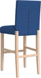 vidaXL - Barstoelen - 2 - st - massief - rubberhout - en - stof