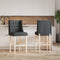 vidaXL - Barstoelen - 2 - st - massief - rubberhout - en - stof