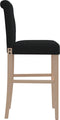 vidaXL - Barstoelen - 2 - st - massief - rubberhout - en - stof